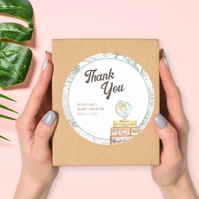 Personalized Travel Baby Shower Favour Sticker (Personalized Travel Baby Shower Favor Sticker
)