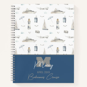 Personalized Travel Cruise and Sail Notebook