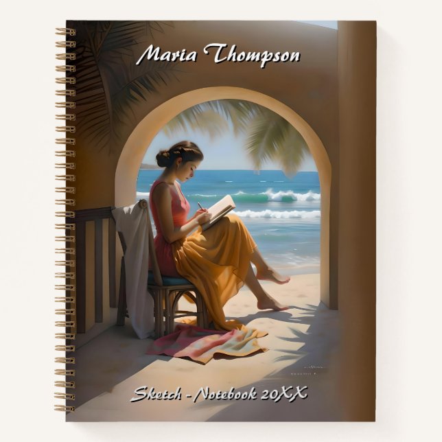 Personalized Travel Journal, Sketchbook & Custom Notebook (Front)