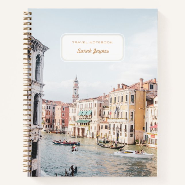 Personalized Travel Notebook Italy Custom Photo (Front)