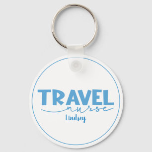 Personalized Travel Nurse Keychain