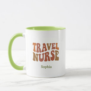 Personalized Travel Nurse New Job Gift Mug
