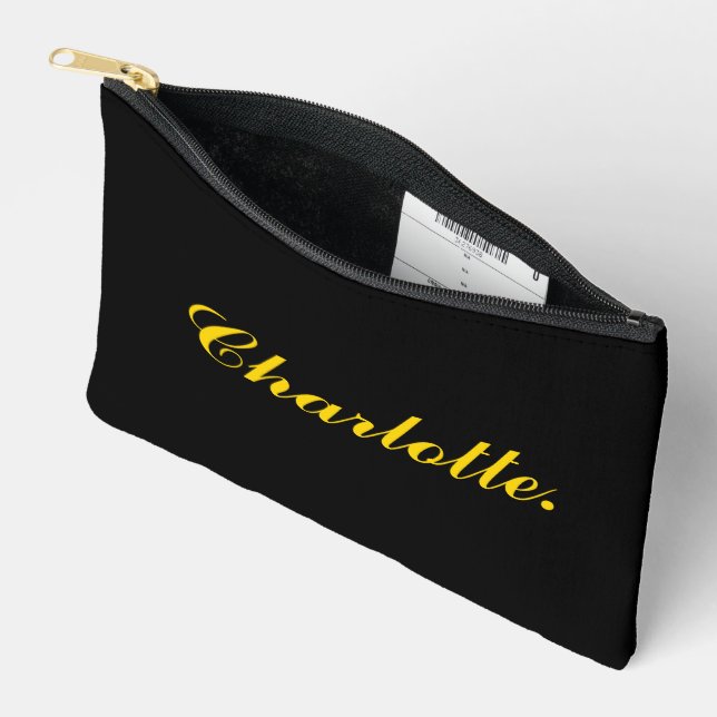 Personalized Travel Pouch with Custom Name Design (Open)