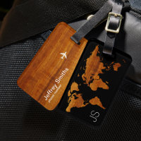 Personalized Traveller Wood World Map