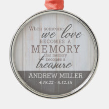 Personalized Treasured Memory Round Ornament