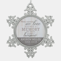 Personalized Treasured Memory Snowflake Ornament