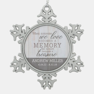 Personalized Treasured Memory Snowflake Ornament