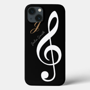 personalized treble gclef music iPhone 13 case