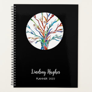 Personalized Tree of Life Black 2022  Planner