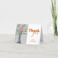 Personalized Tree of Life Thank You Card