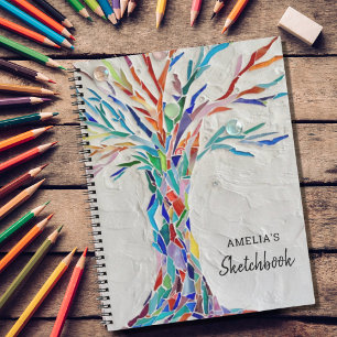Personalized Tree Sketchbook Notebook