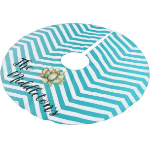 Personalized Tree Skirt Boho Cacti Bohemian Succul