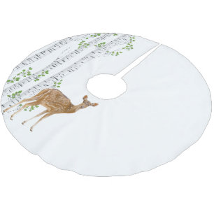 Personalized Tree Skirt Deer Doe Woodland Buck