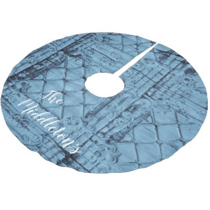 Personalized Tree Skirt Rustic Tin Panel Ceiling C