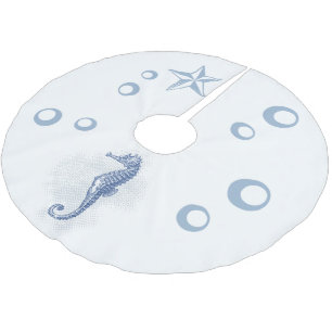 Personalized Tree Skirt Seahorse Ocean Beach Water
