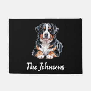 Personalized Trendy Bernese Mountain Dog Doormat