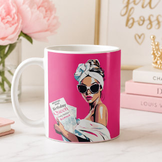 Personalized Trendy Birthday Queen Coffee Mug