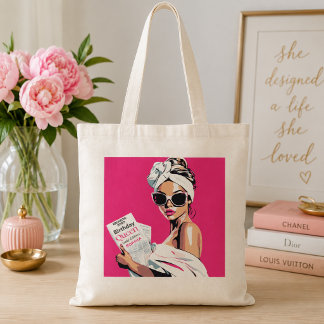 Personalized Trendy Birthday Queen Tote Bag