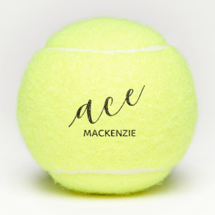 Personalized Trendy Modern Initials ACE Tennis Balls