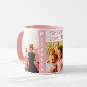 Personalized trendy modern photo and text mug