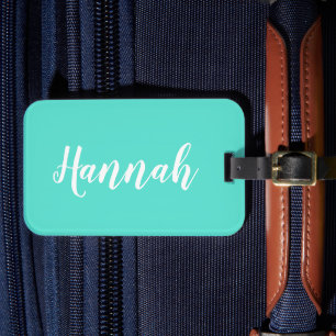 Personalized Trendy Script Custom Name Cool Fun Luggage Tag