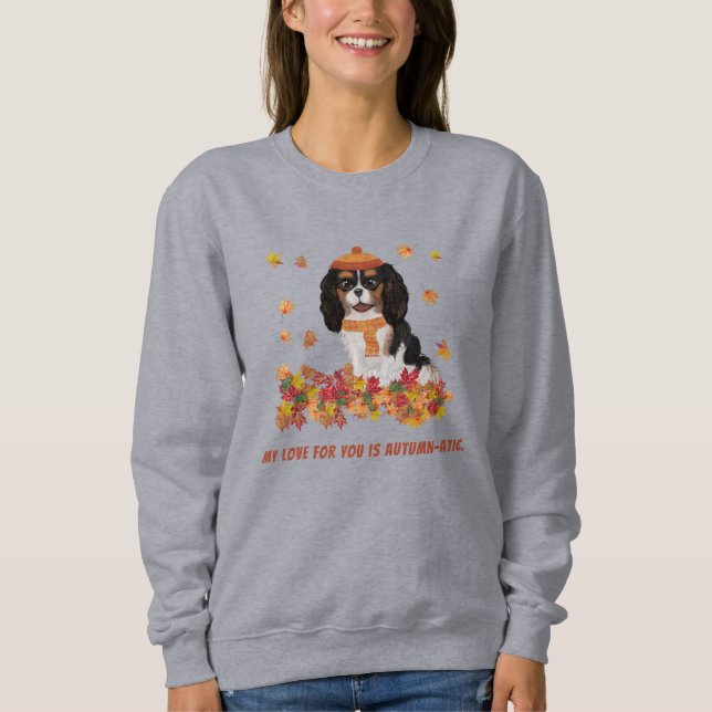 Personalized Tri Coloured Cavalier Spaniel   Sweat Sweatshirt (Front)