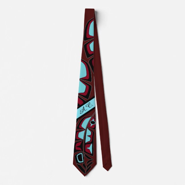 Personalized Tribal Feather Necktie (Front)