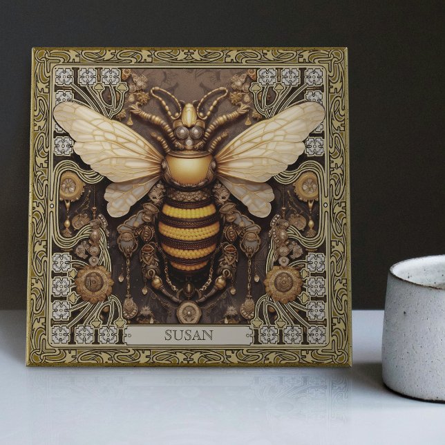 Personalized Tribal Jewel Bee Spirit Animal Tile (Creator Uploaded)