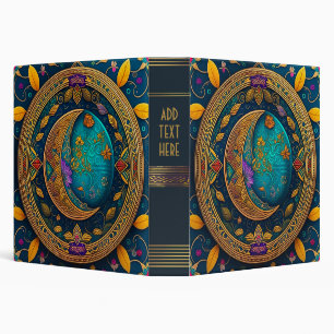 Personalized Tribal Moon Design 3-Ring Binder