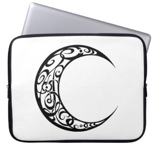Personalized Tribal Moon Symbol Laptop Sleeve