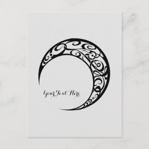 Personalized Tribal Moon Symbol Postcard