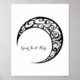 Personalized Tribal Moon Symbol Poster