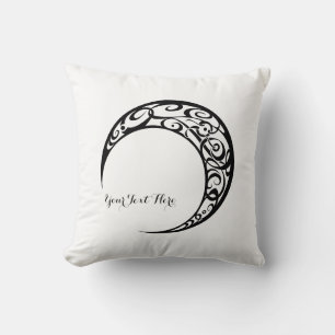 Personalized Tribal Moon Symbol Throw Pillow