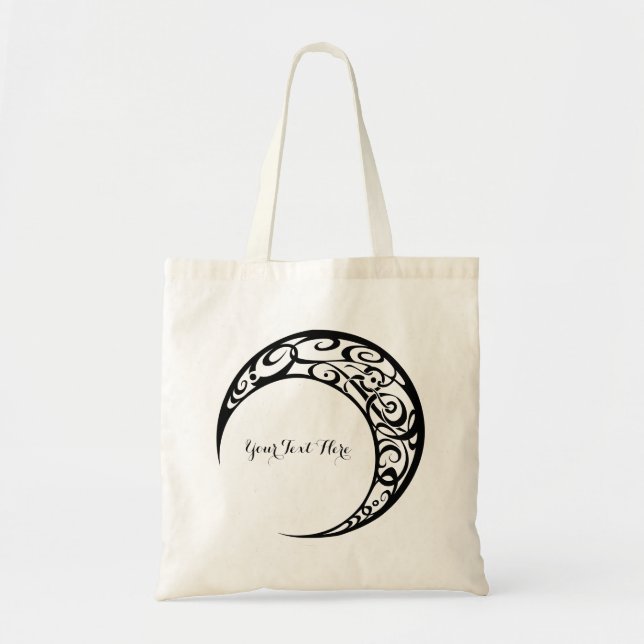 Personalized Tribal Moon Symbol Tote Bag (Front)