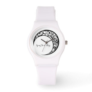 Personalized Tribal Moon Symbol Watch