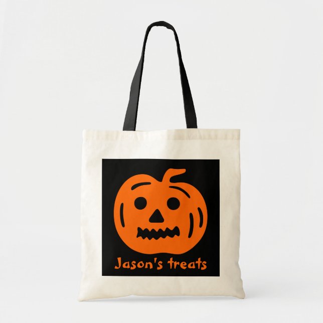 Personalized trick or treat bag for Halloween (Front)