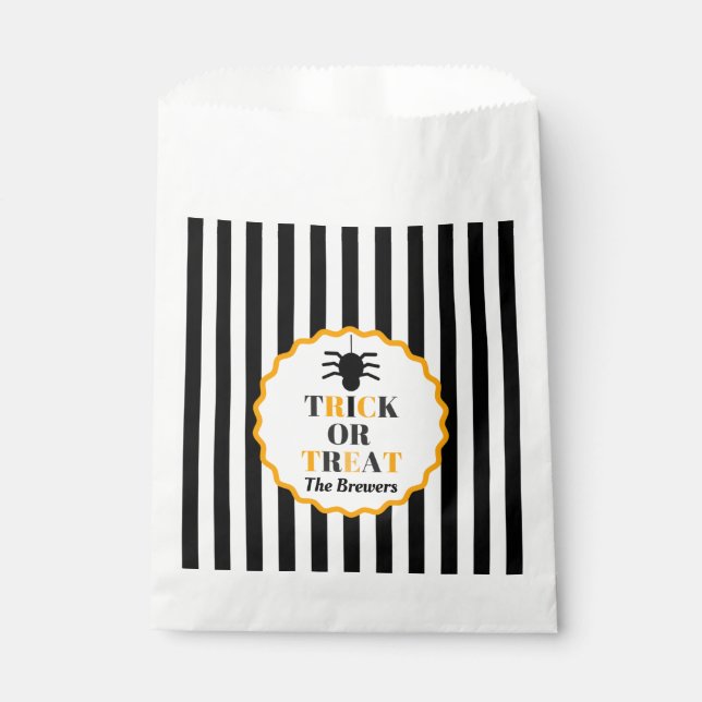 Personalized Trick Or Treat Favour Bags (Front)
