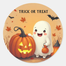 Personalized Trick or Treat Ghost & Pumpkin Hallow