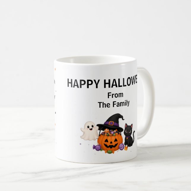 Personalized Trick or Treat Halloween Mug (Front Right)