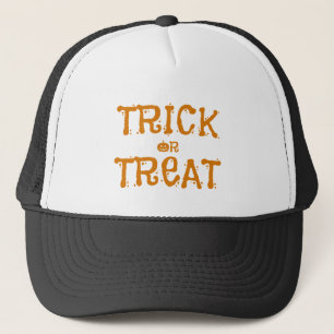 Personalized Trick or Treat Halloween Trucker Hat
