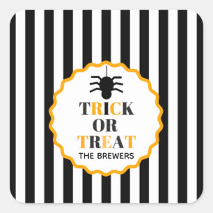 Personalized Trick Or Treat Sticker
