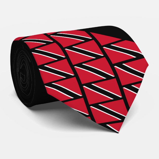 Personalized TRINIDAD FLAG Monogram Tie (Rolled)