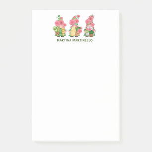 Personalized Trio of Cactus Gnomes Post-it Notes