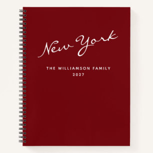 Personalized Trip Vacation Red Travel Journal