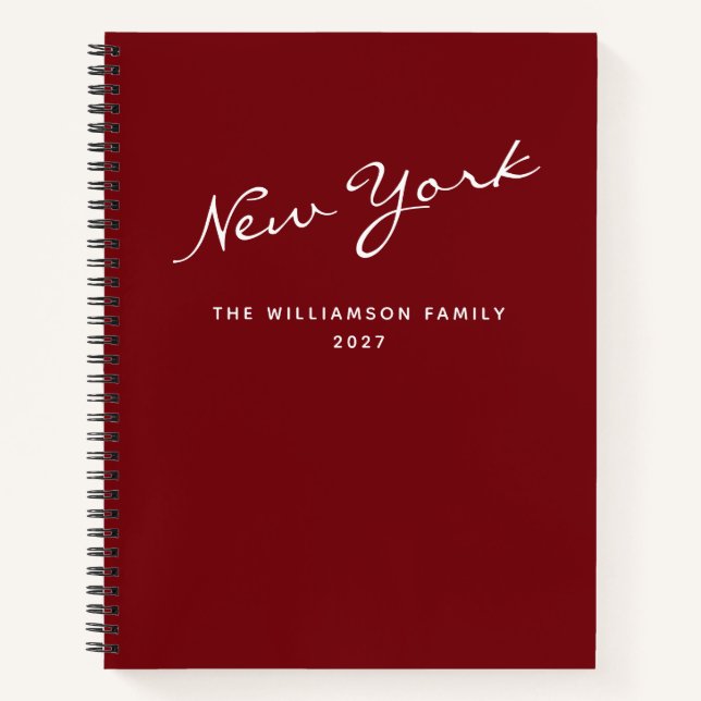 Personalized Trip Vacation Red Travel Journal  (Front)
