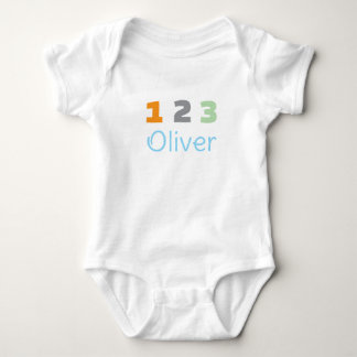 Personalized Triplets Outfit, Custom 1 2 3 Baby Bodysuit