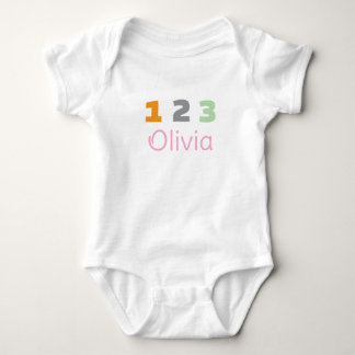 Personalized Triplets Outfit, Custom 1 2 3 Baby Bodysuit