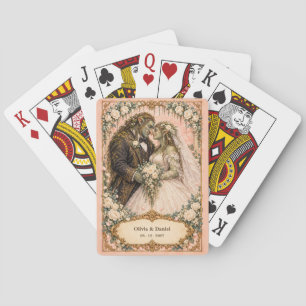 Personalized Troll Bride and Groom Wedding Favour Playing Cards