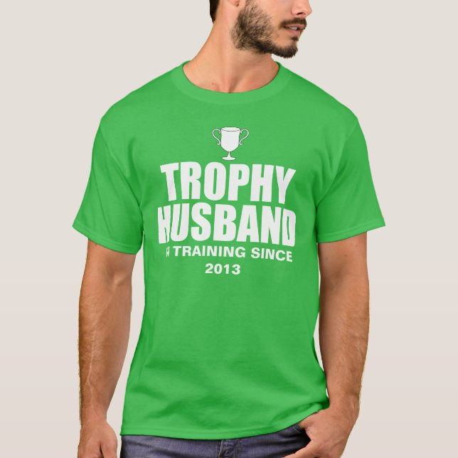 Personalized Trophy Husband In Training T-Shirt (Front)