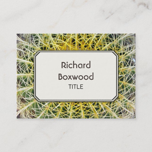 Personalized Tropical Arid Cactus Customizable Business Card (Front)